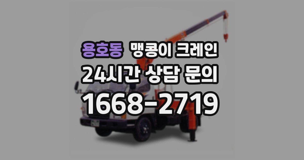 용호동 맹콩이 크레인