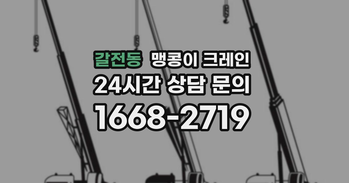 갈전동 맹콩이 크레인