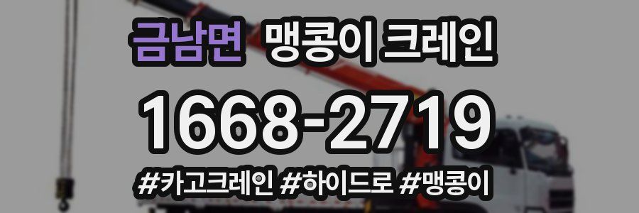 금남면 맹콩이 크레인