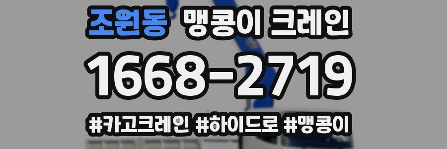 조원동 맹콩이 크레인