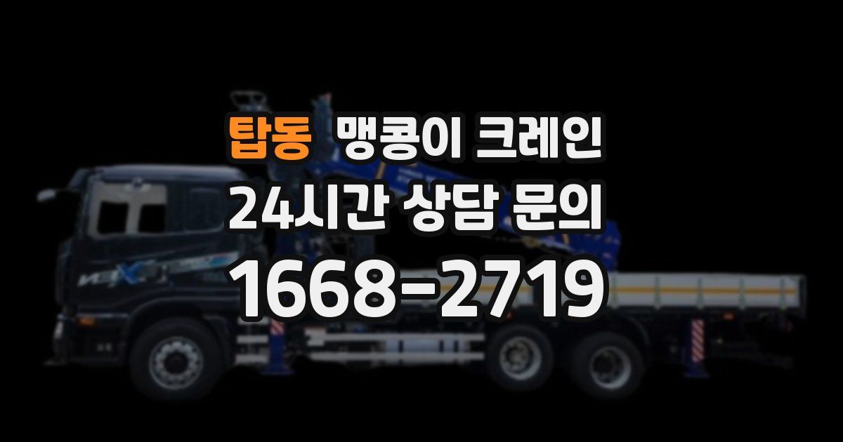 탑동 맹콩이 크레인