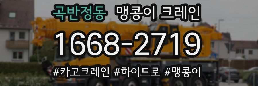 곡반정동 맹콩이 크레인