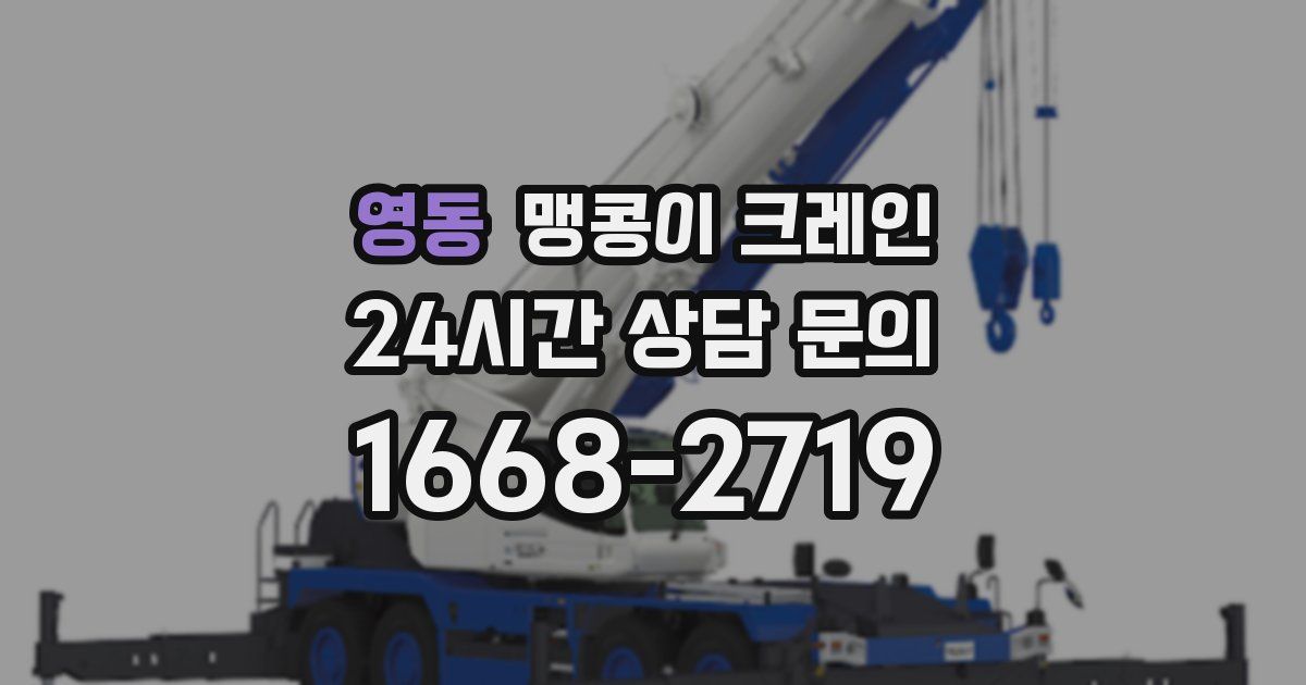 영동 맹콩이 크레인