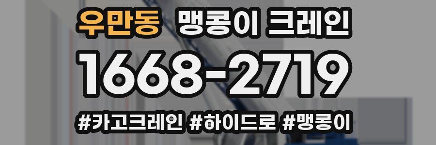 우만동 맹콩이 크레인