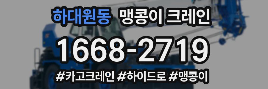 하대원동 맹콩이 크레인