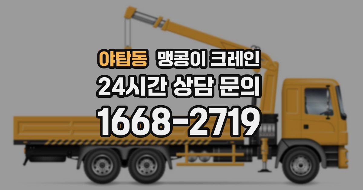 야탑동 맹콩이 크레인