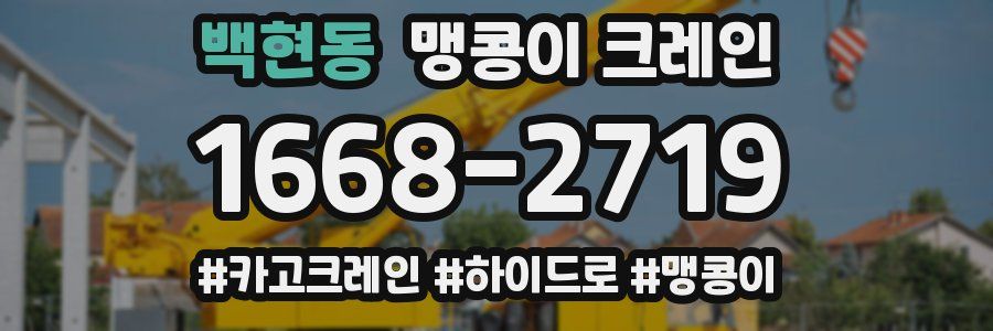 백현동 맹콩이 크레인