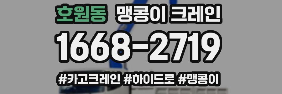 호원동 맹콩이 크레인