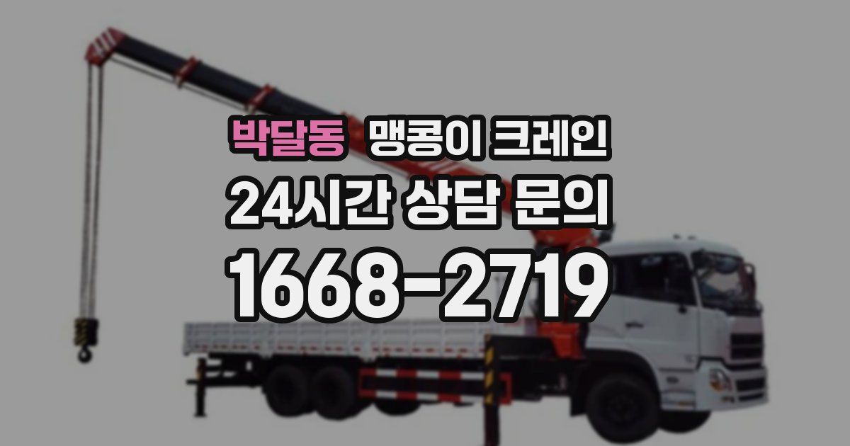 박달동 맹콩이 크레인