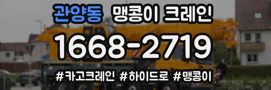 관양동 맹콩이 크레인