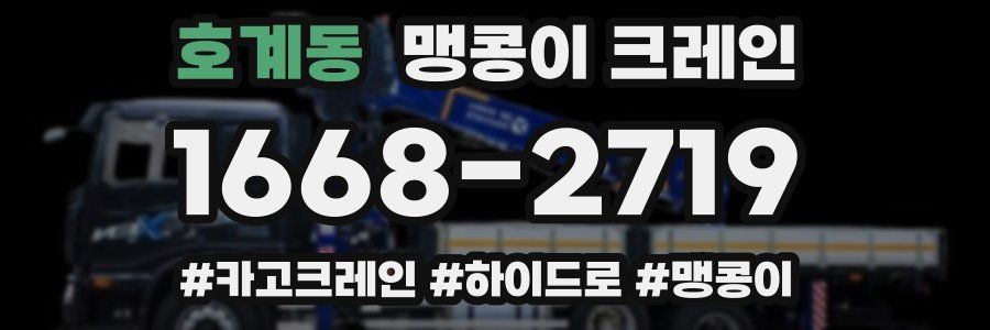 호계동 맹콩이 크레인