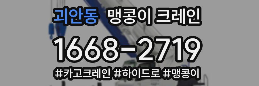 괴안동 맹콩이 크레인