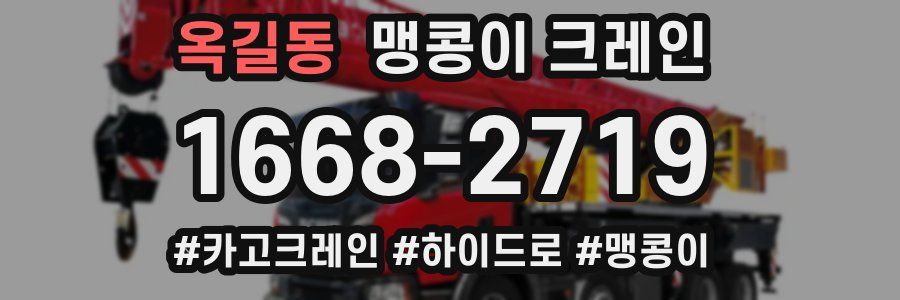 옥길동 맹콩이 크레인