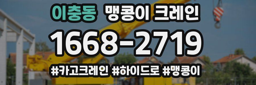 이충동 맹콩이 크레인