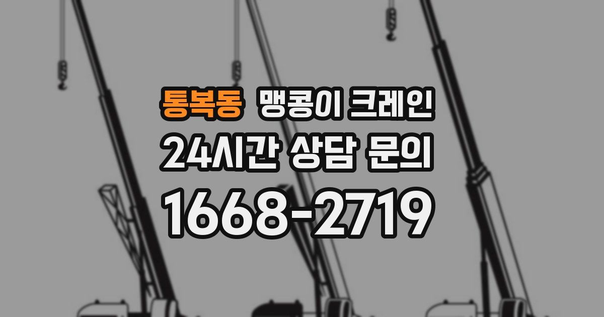 통복동 맹콩이 크레인