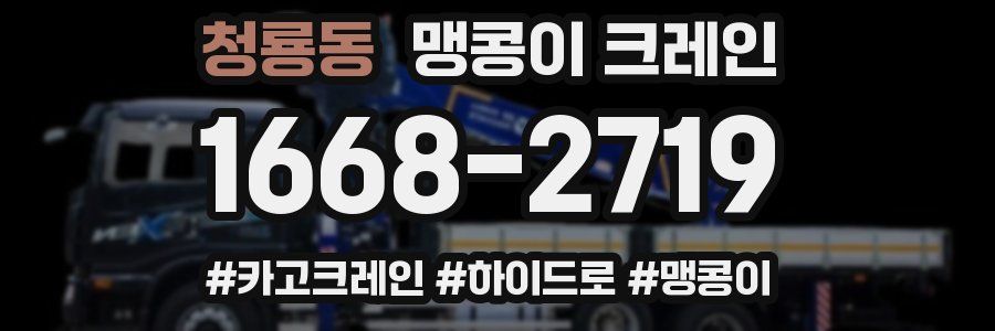 청룡동 맹콩이 크레인
