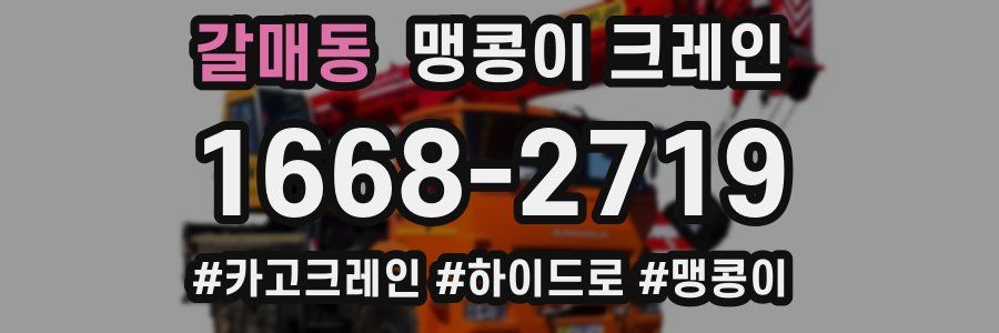 갈매동 맹콩이 크레인