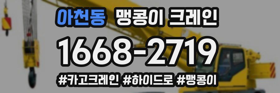 아천동 맹콩이 크레인