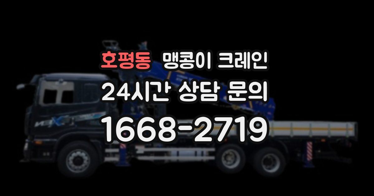 호평동 맹콩이 크레인