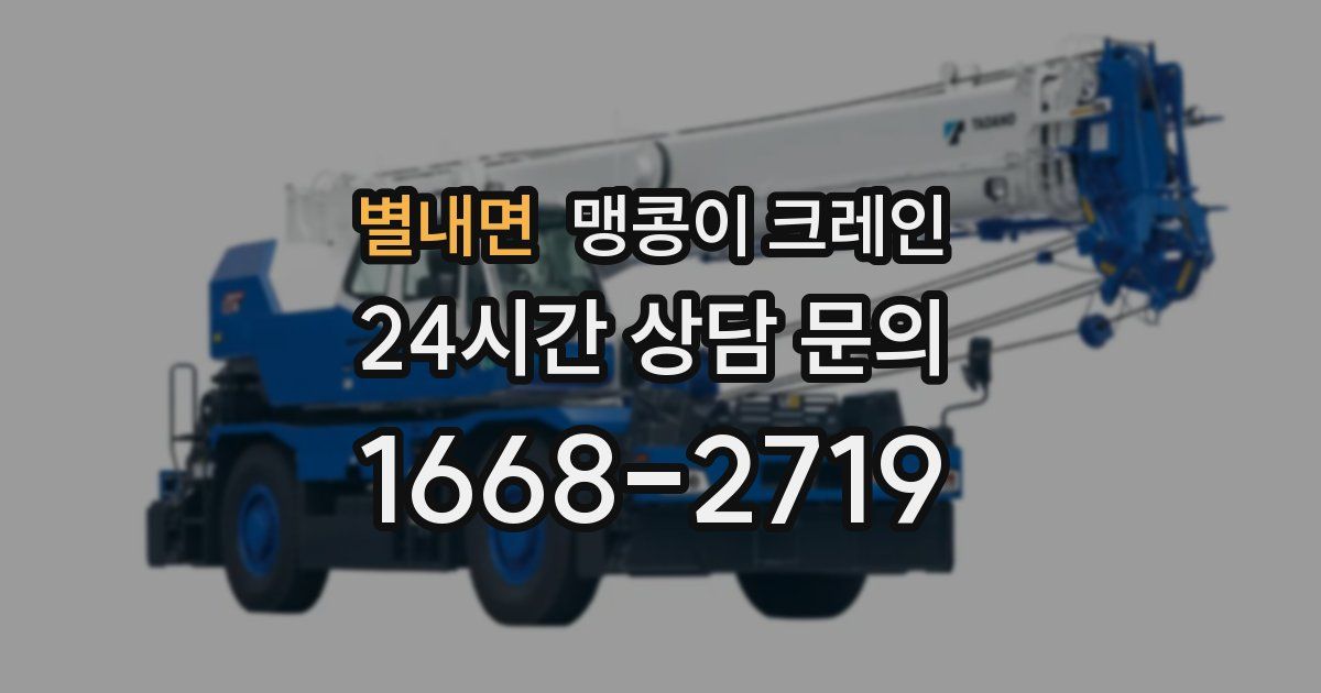 별내면 맹콩이 크레인