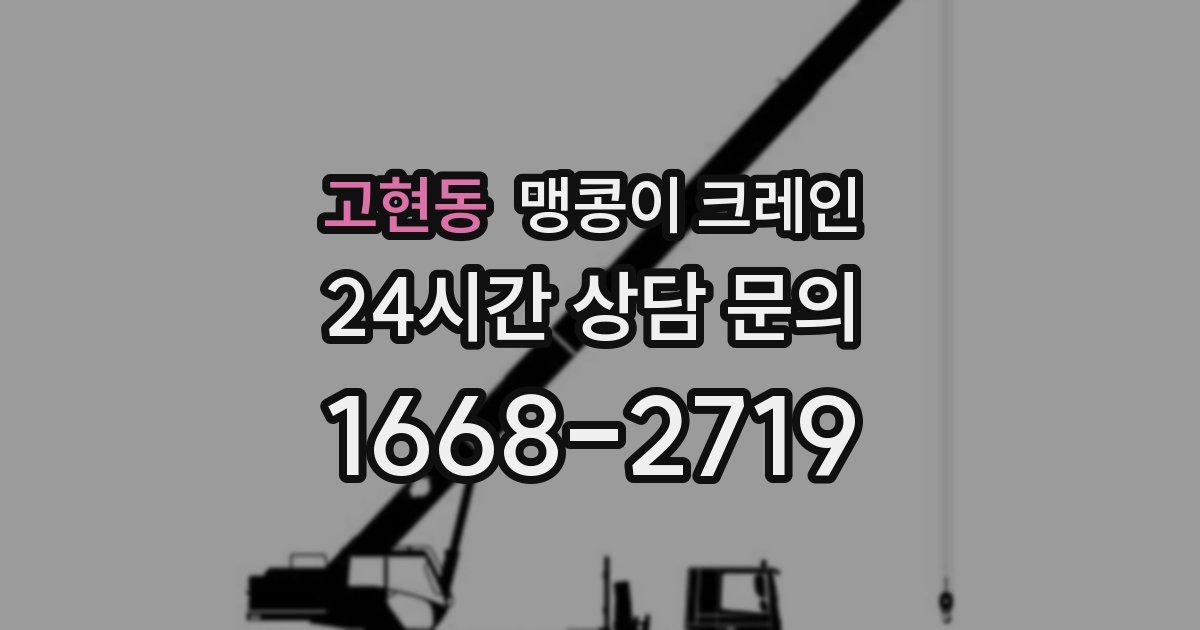 고현동 맹콩이 크레인
