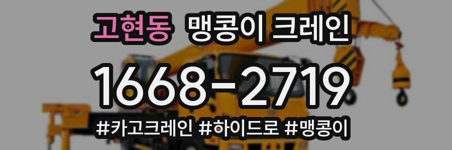 고현동 맹콩이 크레인