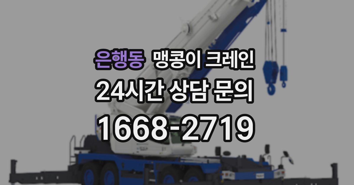 은행동 맹콩이 크레인