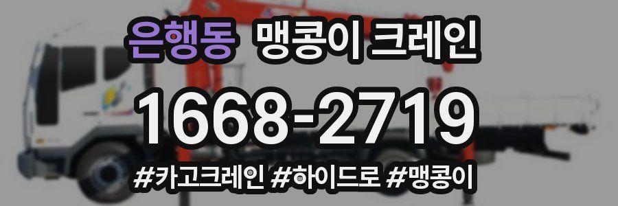 은행동 맹콩이 크레인