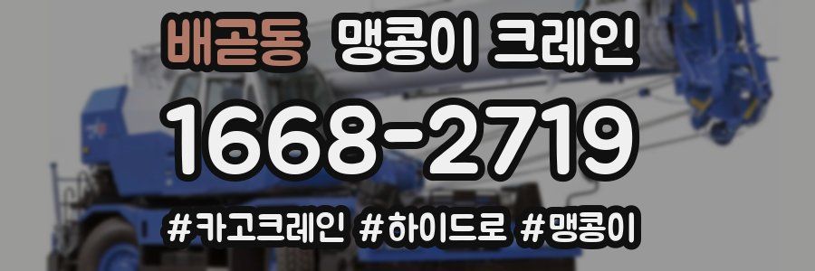 배곧동 맹콩이 크레인