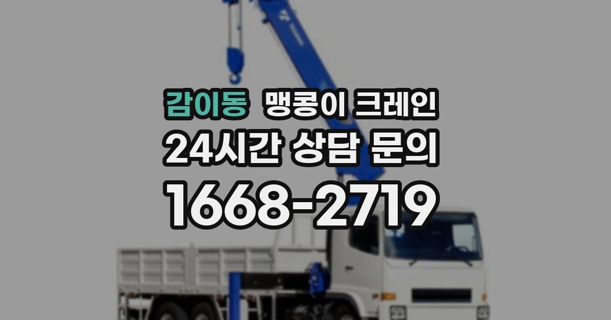 감이동 맹콩이 크레인