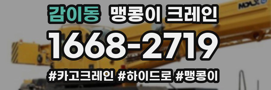 감이동 맹콩이 크레인