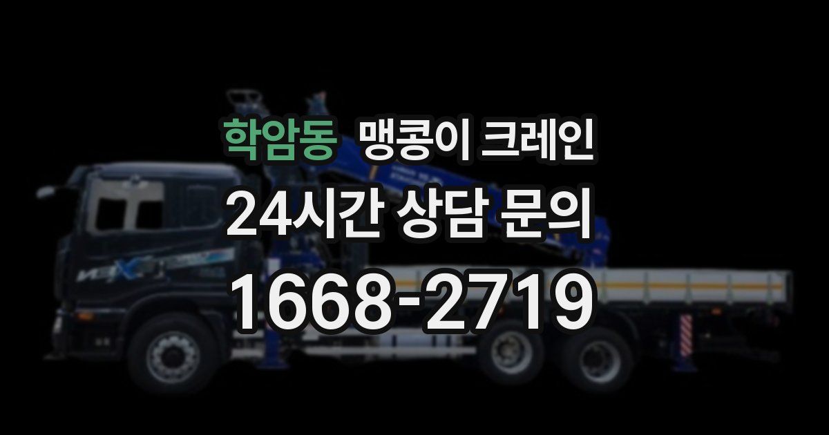 학암동 맹콩이 크레인