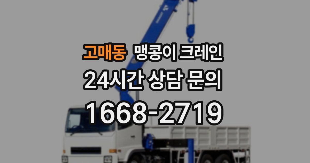 고매동 맹콩이 크레인