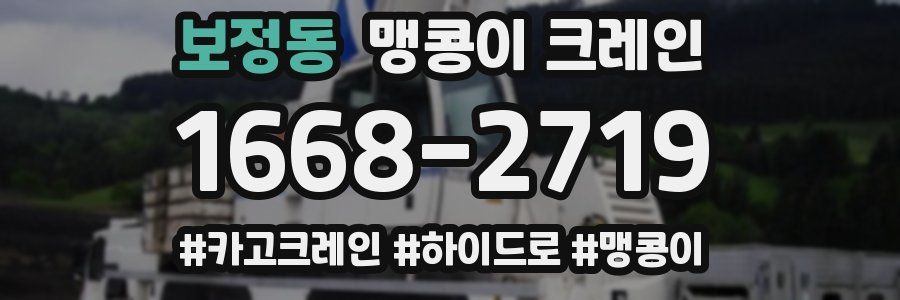 보정동 맹콩이 크레인