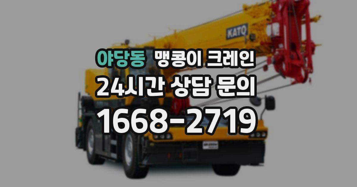 야당동 맹콩이 크레인