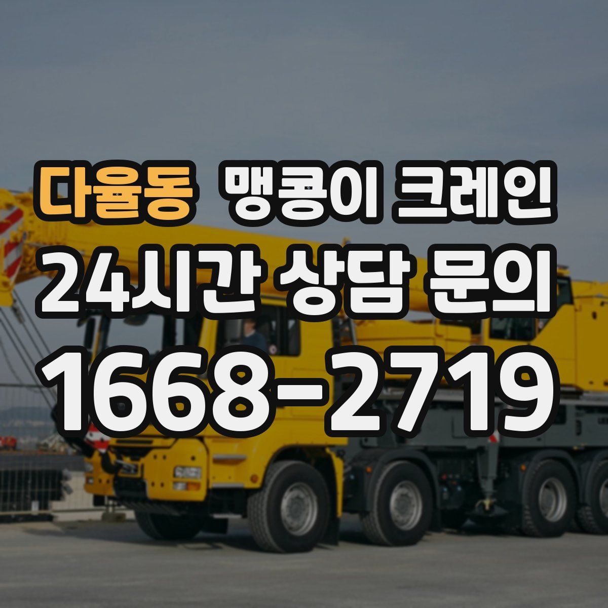 다율동 맹콩이 크레인