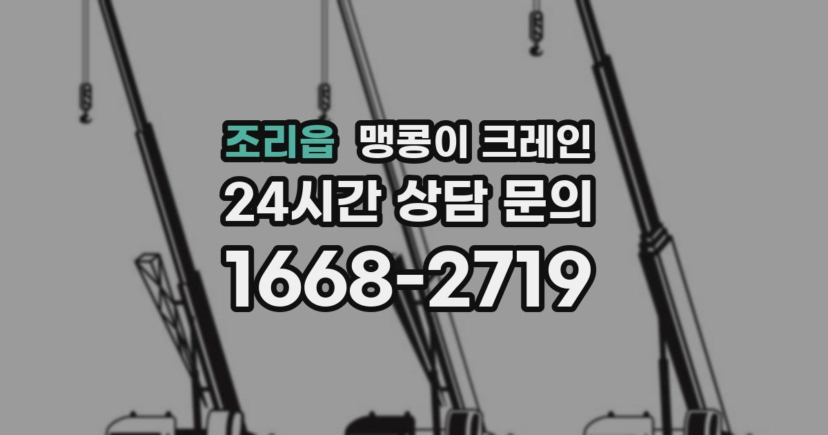 조리읍 맹콩이 크레인