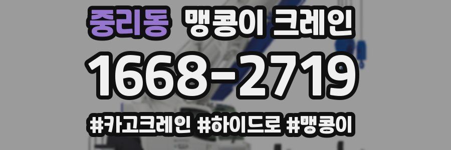 중리동 맹콩이 크레인