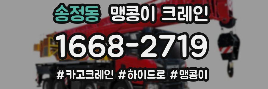 송정동 맹콩이 크레인