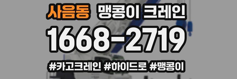 사음동 맹콩이 크레인