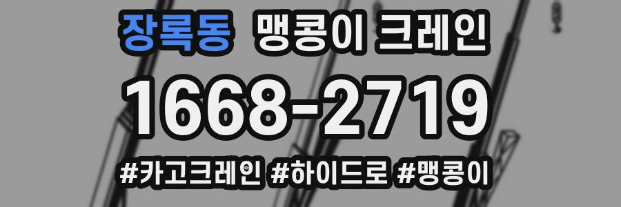 장록동 맹콩이 크레인