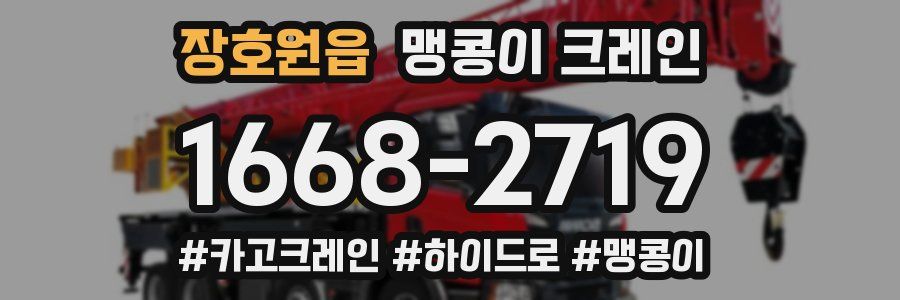 장호원읍 맹콩이 크레인