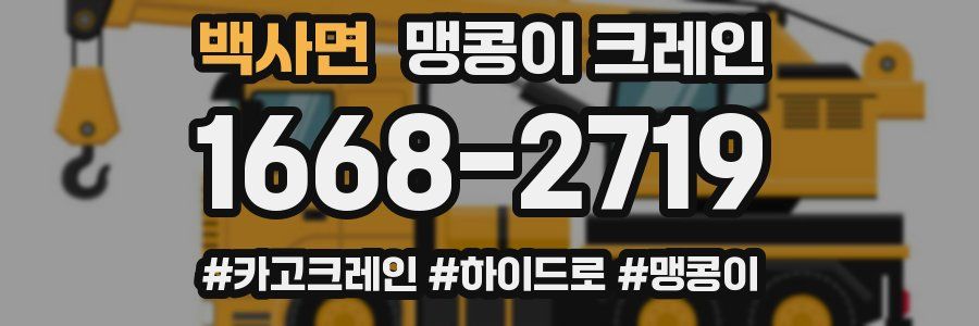 백사면 맹콩이 크레인