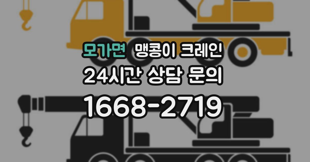 모가면 맹콩이 크레인