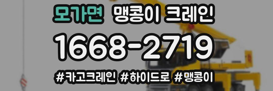 모가면 맹콩이 크레인