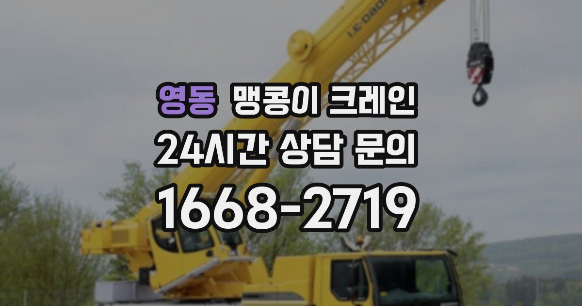 영동 맹콩이 크레인