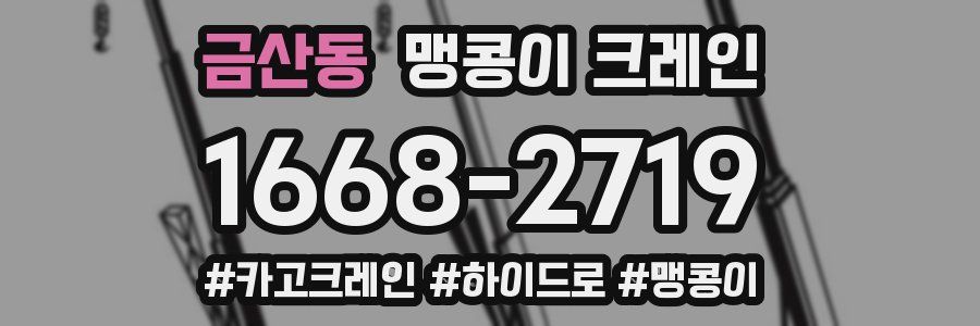 금산동 맹콩이 크레인