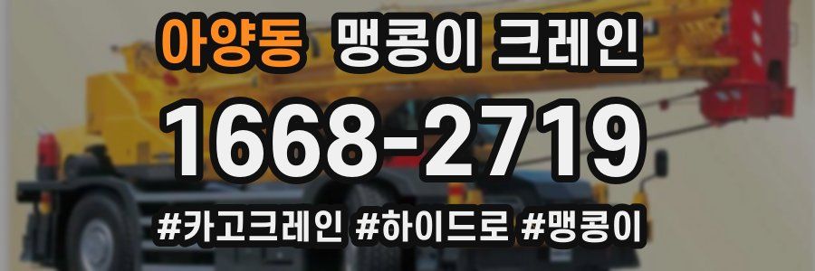 아양동 맹콩이 크레인