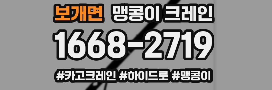 보개면 맹콩이 크레인