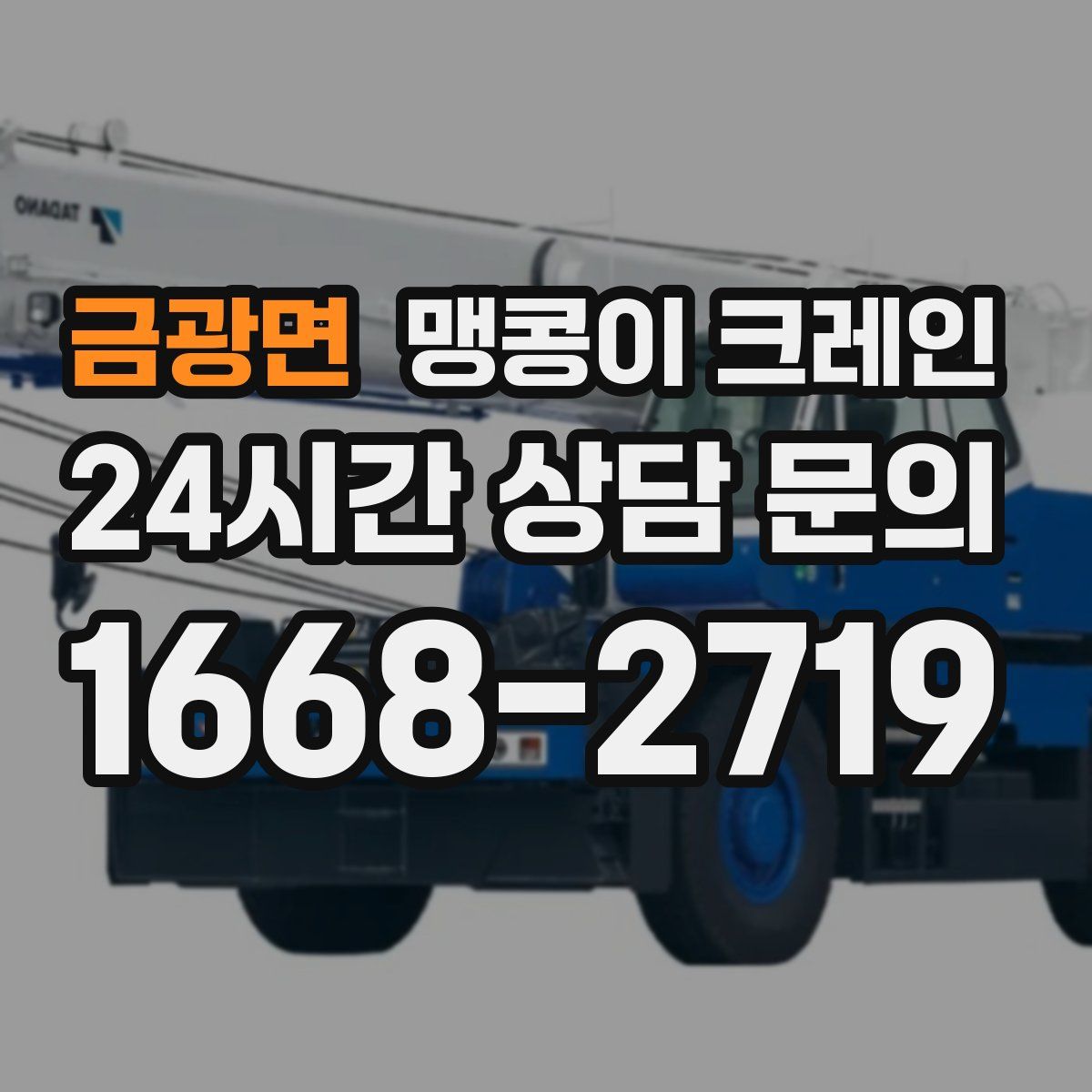 금광면 맹콩이 크레인